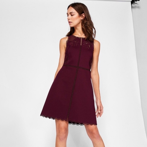 ted baker embroidered dress